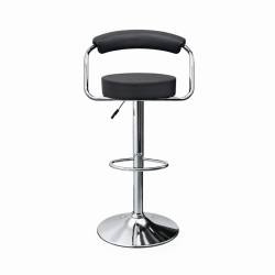 Electro Master Zimbabwe Black Adjustable Bar Stool
