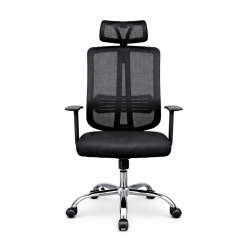 Electro Master Zimbabwe Black Mesh Office Chair with Headrest